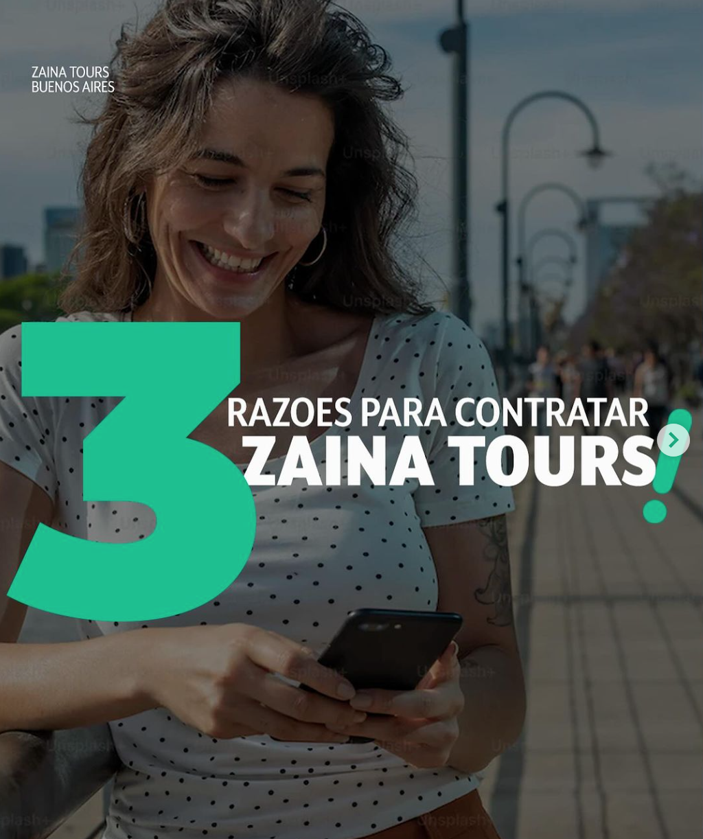3 razões para contratar Zaina Tours
